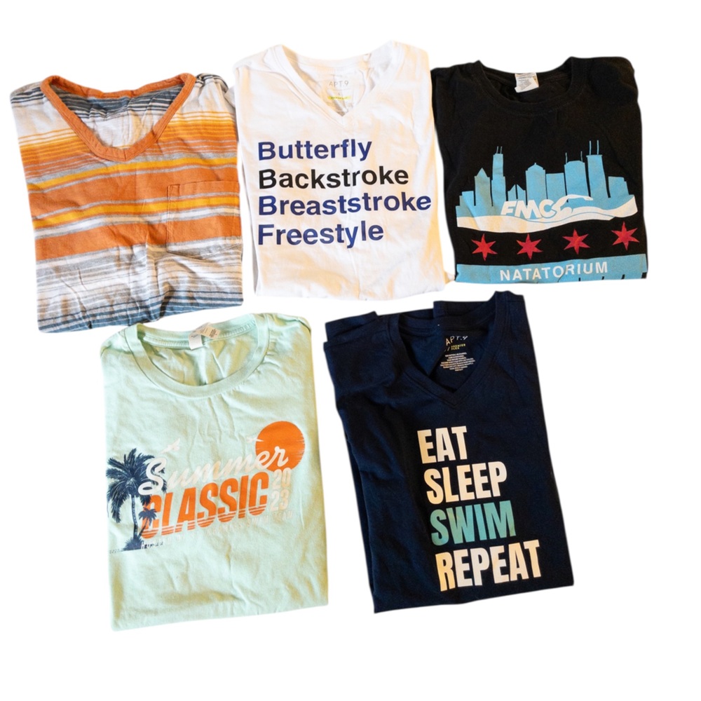 Swim Theme T-Shirts Bundle Women’s Size S